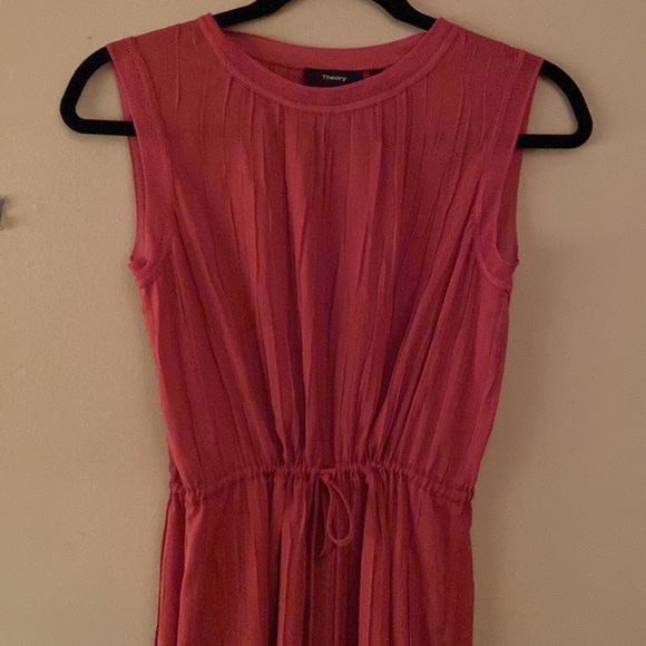 Dress by THEORY LIKE NEW- Only worn twice. Pink sleeveless summer dress - Picture 5 of 9